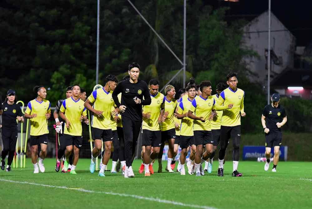 Skuad Harimau Malaya hanya memerlukan sekurang-kurangnya keputusan seri berdepan skuad Red Warriors sekali gus kekal selaku pendahulu Kumpulan D dengan berbaki tiga perlawanan. Foto Bernama