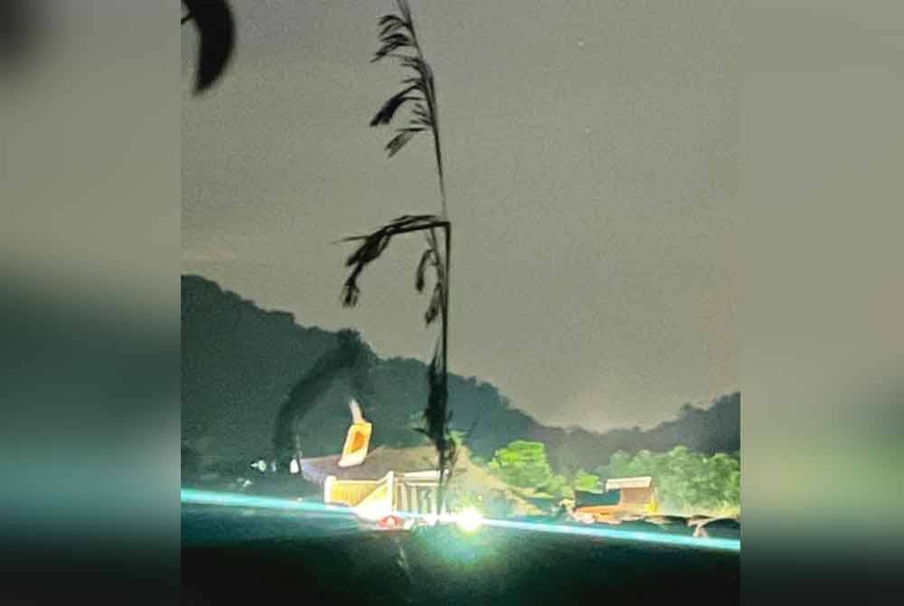 Hasil tinjauan yang dilakukan oleh pegawai Tuan Ibrahim di kawasan terbabit pada waktu malam.