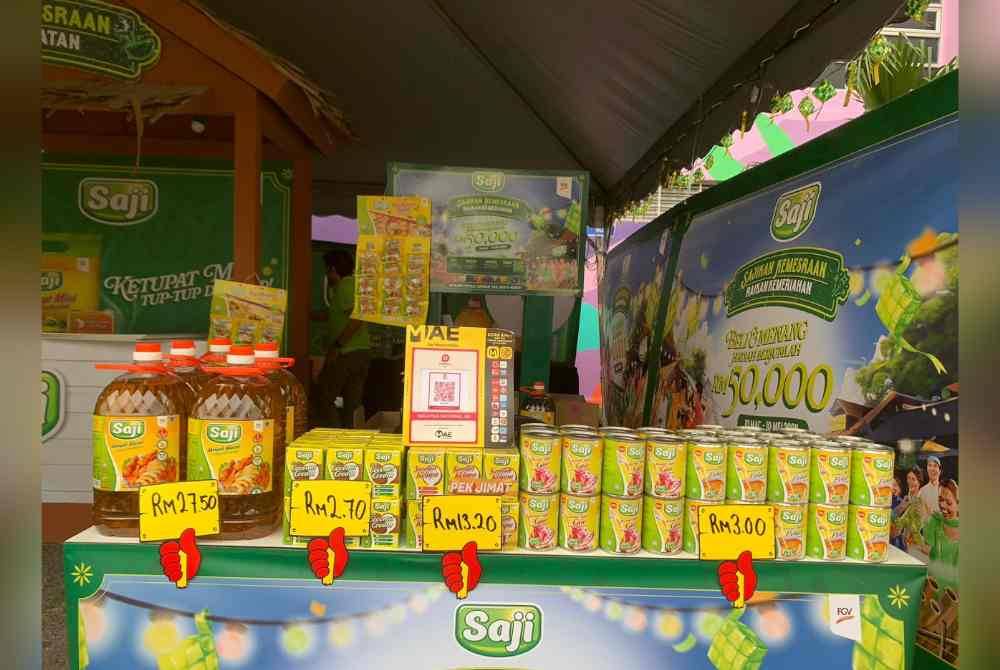 Pengunjung juga berpeluang mendapatkan barangan pelbagai produk Saji dan Seri Pelangi termasuk minyak masak, krim Saji, dan marjerin Seri Pelangi dengan harga yang lebih murah dari pasaran luar.