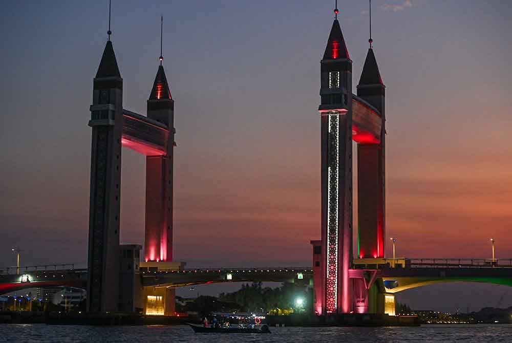 Pemandangan Drawbridge.