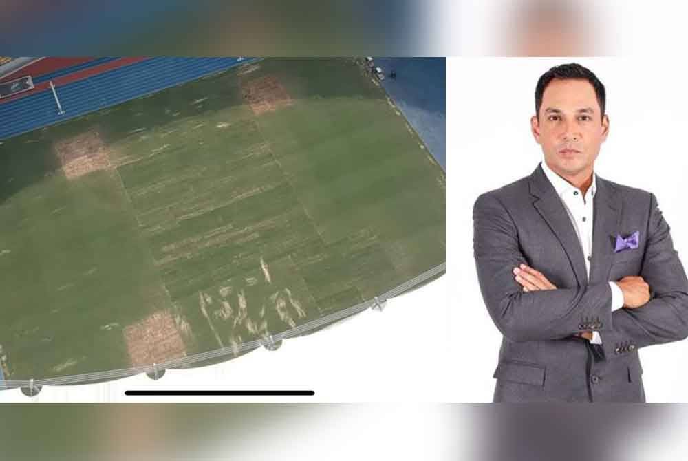 Rakaman dron keadaan Stadium Nasional Bukit Jalil pada 12 Mac lalu. Hans Isaac (kanan).