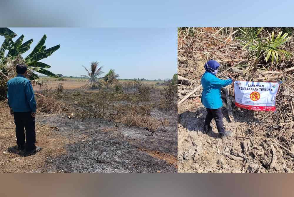 Kakitangan JAS melakukan pemantauan aktiviti pembakaran terbuka di negeri ini. Kakitangan JAS memasang kain rentang melarang pembakaran terbuka di Kedah.