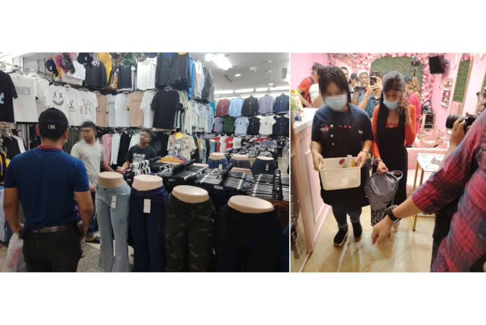  Antara pekerja asing yang ditahan dalam Op Kutip di sebuah pusat beli-belah di ibu negara pada Isnin.