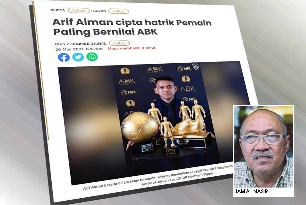 Laporan Sukan Sinar pada Isnin.