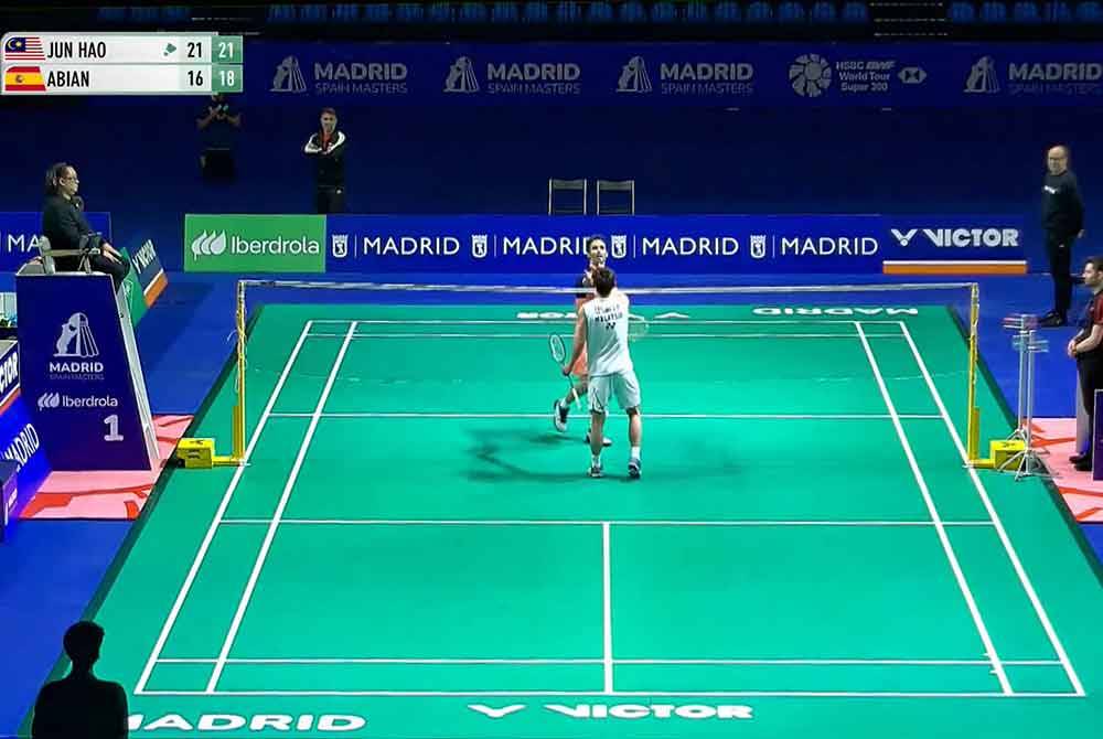 Jun Hao mara selepas atasi Abian. Foto kredit Craig