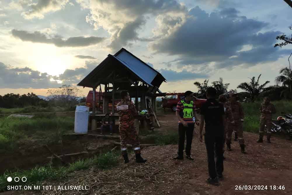 Lokasi lelaki warga emas tersebut ditemui. - Foto BBP Yong Peng