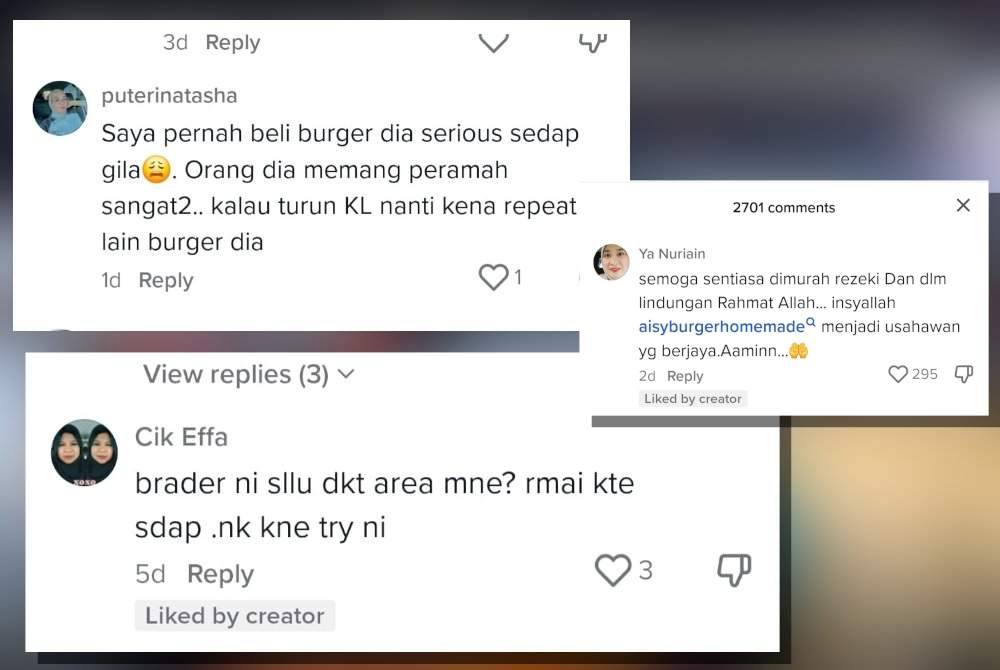 Antara komen netizen di ruangan komen video berkenaan.