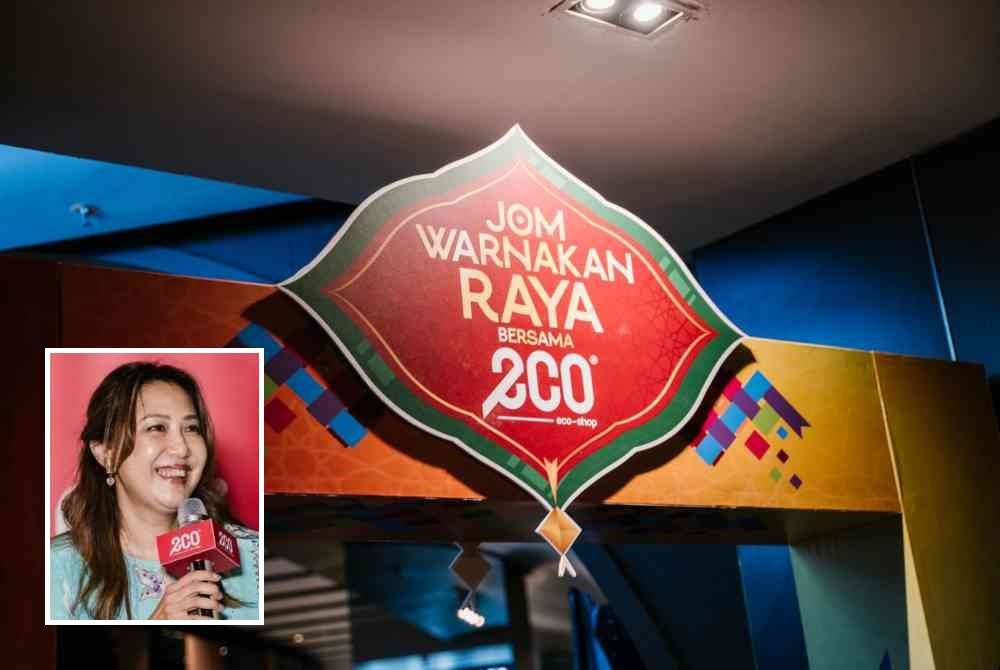 Kempen Jom Warnakan Raya Bersama Eco-Shop bantu pelanggan membuat persiapan Aidilfitri dengan tawaran harga jimat. Gambar kecil: Jessica