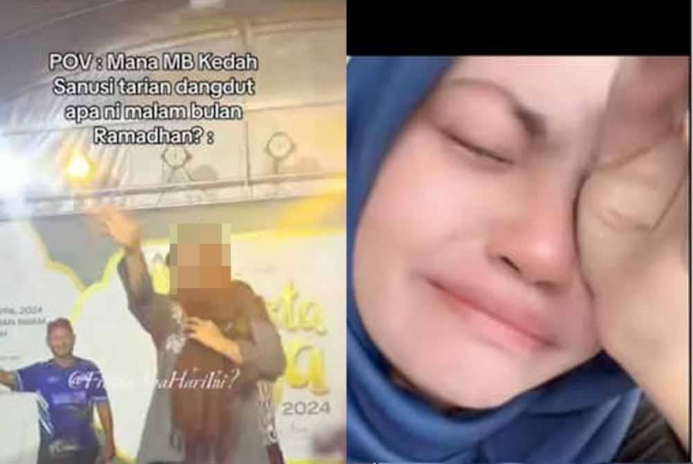 Gambar tular selebriti menari ala dangdut yang dimuat naik di laman sosial. Gambar kanan: Eira Aziera