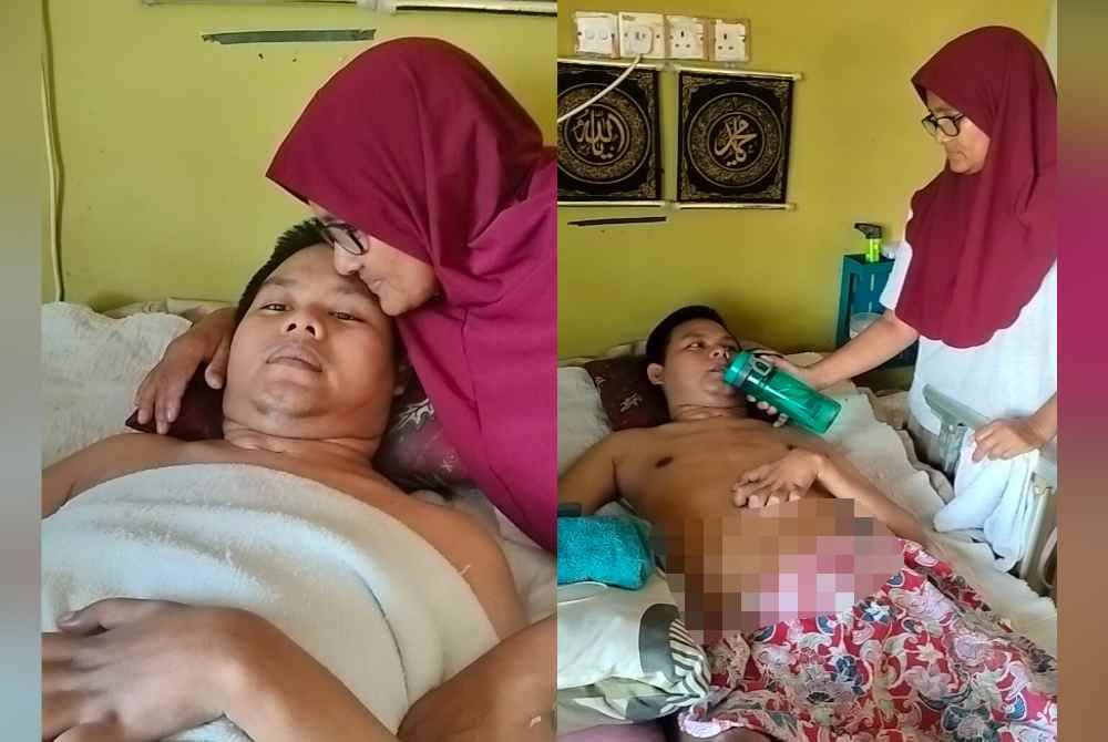 Kasih sayang Nor Azizah terhadap Azirul tidak pernah luntur meskipun anaknya itu tidak mampu menggerakkan anggota badan.