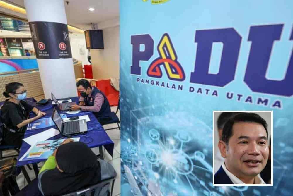 Sebanyak 58.7 peratus profil rakyat termasuk ahli isi rumah bawah 18 tahun telah berjaya dikemas kini. Gambar kecil: Rafizi Ramli