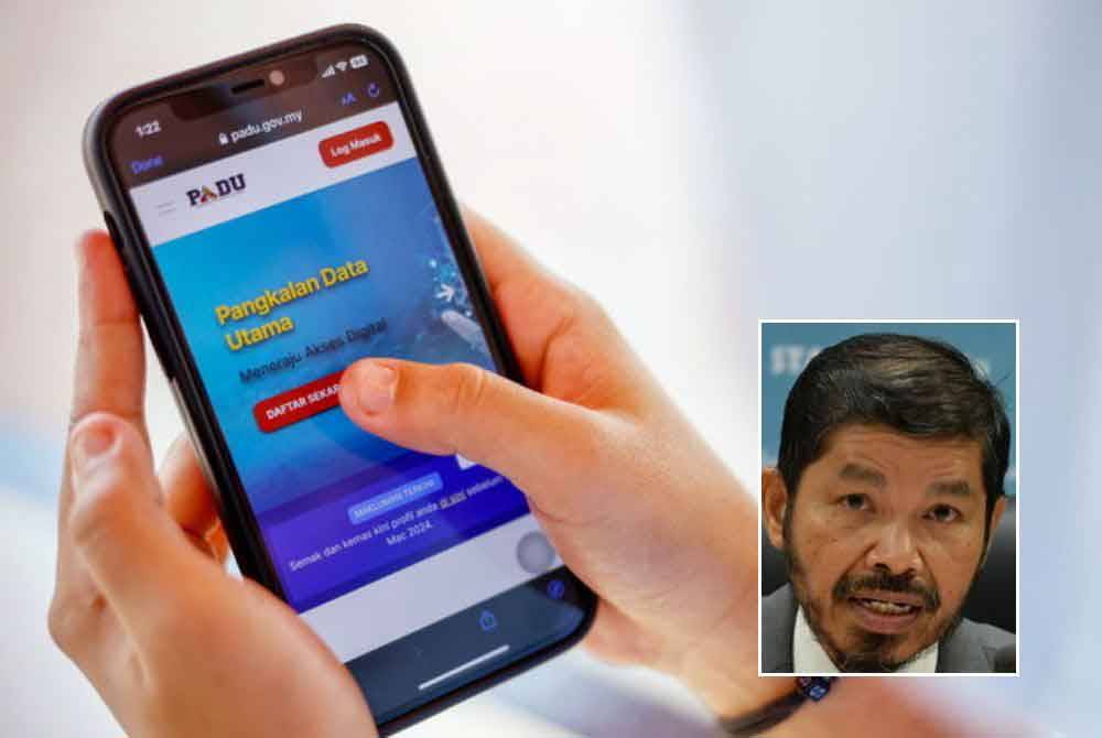 Seramai 11.55 juta rakyat atau bersamaan 52.6 peratus berdaftar di dalam sistem PADU. Gambar kecil: Mohd Uzir