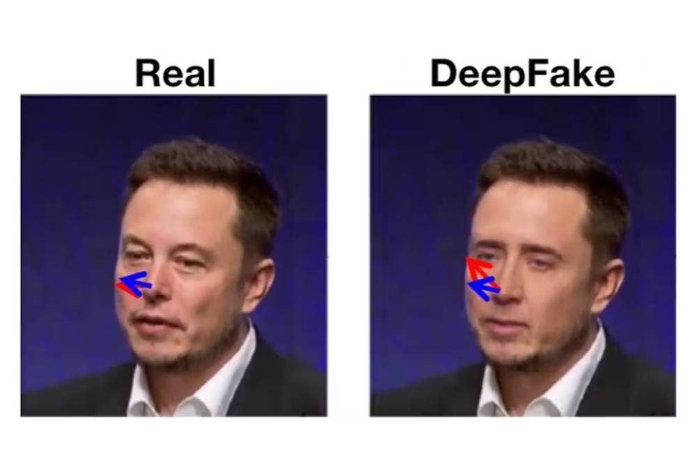 Perbezaan imej sebenar (kiri) dan 'deepfakes' yang dihasilkan teknologi AI. Foto Agensi