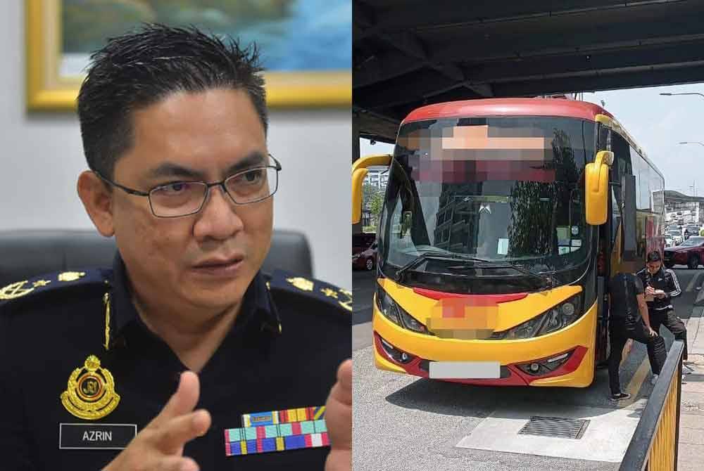 JPJ Selangor mengeluarkan saman terhadap pemandu bas menerusi Op HRA pada Jumaat. Foto: JPJ Selangor