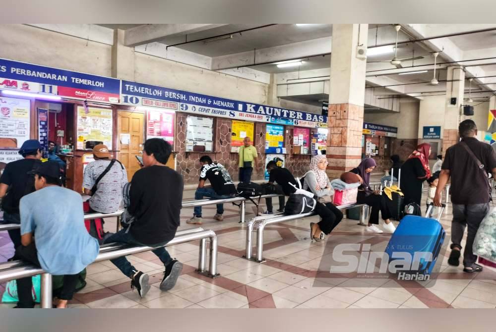 Suasana di Terminal Bas Temerloh tahun ini sedikit sendu pada tahun ini berbanding tahun sebelumnya