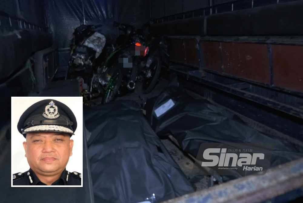 Dua mangsa meninggal dunia di lokasi kejadian. (Gambar kecil: Mohd Rosdi)