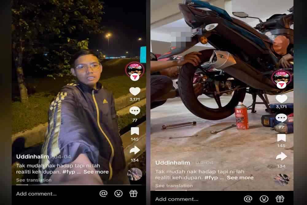 Video Muhamad Naqiuddin yang menawarkan khidmat 'pomen' jalanan tular di media sosial.