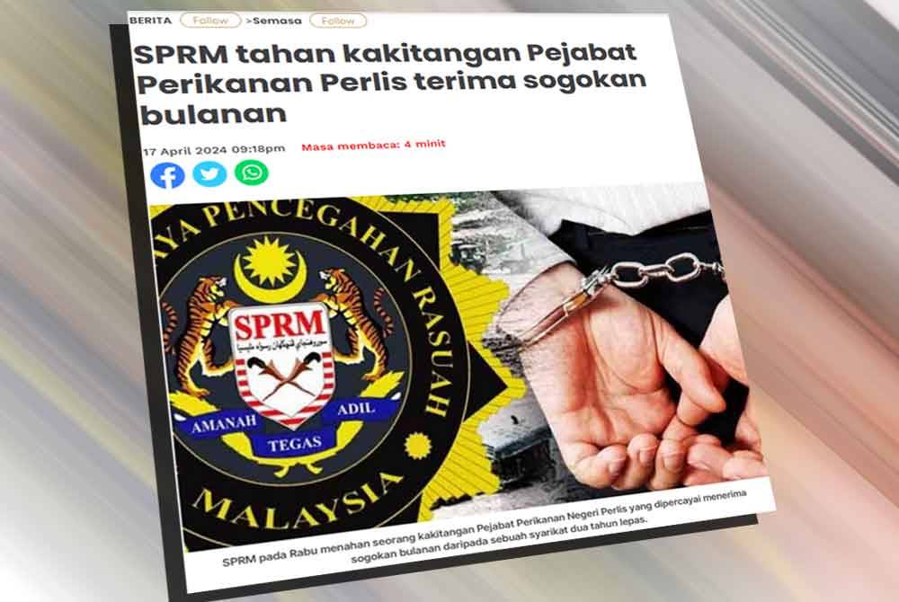 Laporan Sinar Harian pada Rabu.