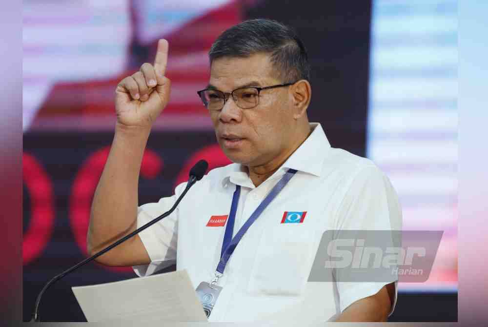 Saifuddin berucap pada Konvensyen 25 Tahun PKR di Pusat Konvensyen Ideal (IDCC), hari ini. Foto Bernama