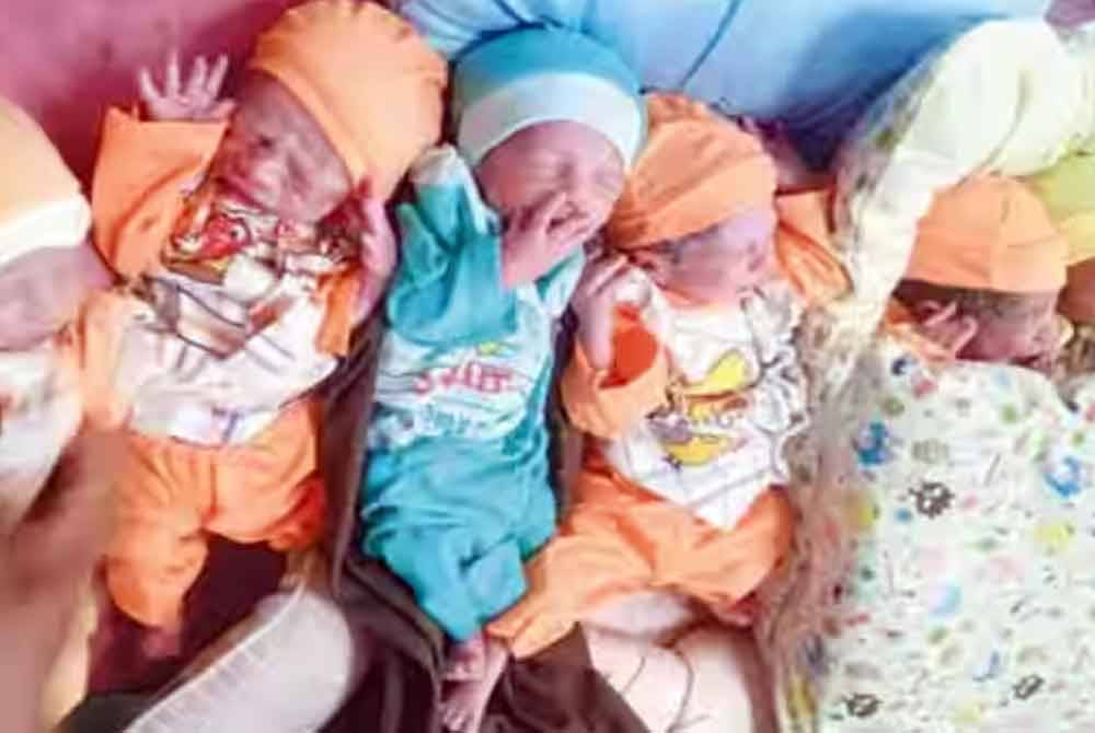 Bayi kembar enam kini dilaporkan stabil dan berat mereka masing-masing kurang sekilogram. - Agensi