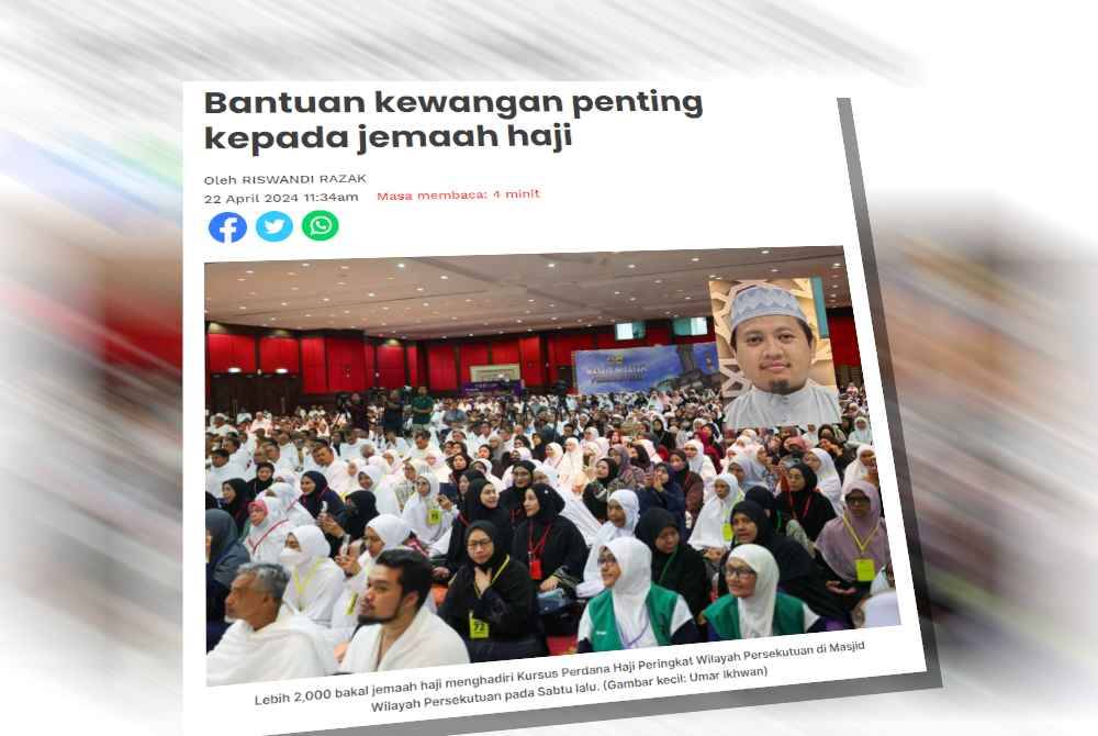 Kewangan antara sumber penting kepada jemaah haji.