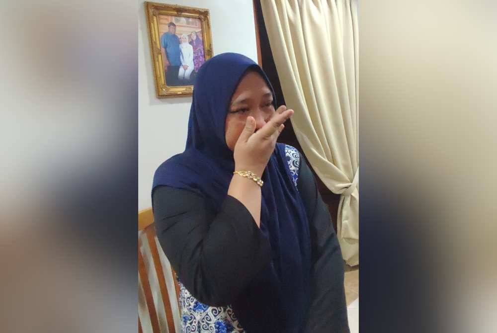 Wardatul sebak ketika menceritakan tentang adik iparnya yang terlibat nahas helikopter TLDM di Perak.