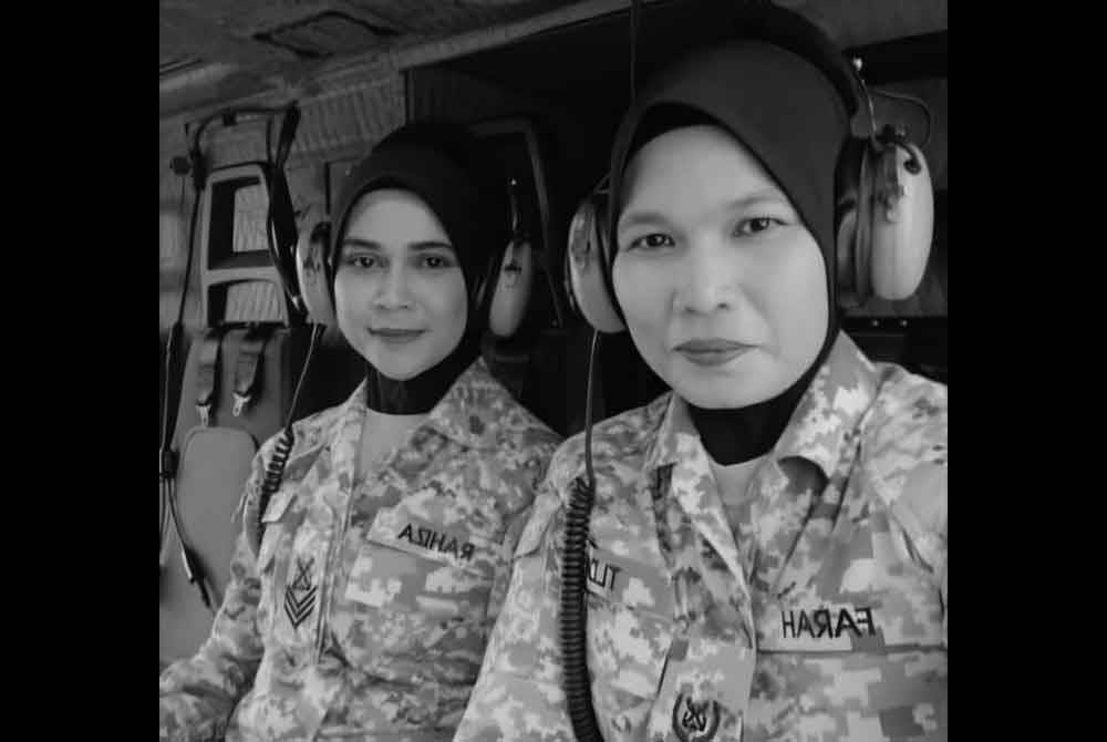 Noor Rahiza (kiri) merupakan penumpang Helikopter Operasi Maritim (HOM-AW139) terkorban dalam nahas di Pangkalan Tentera Laut Diraja Malaysia (TLDM) Lumut. Foto: Ihsan pembaca
