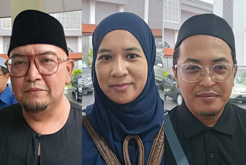 Dari kiri: Saiful Azmi Roslani, Siti Arba'iyah, Saiful Azmi Sukiman