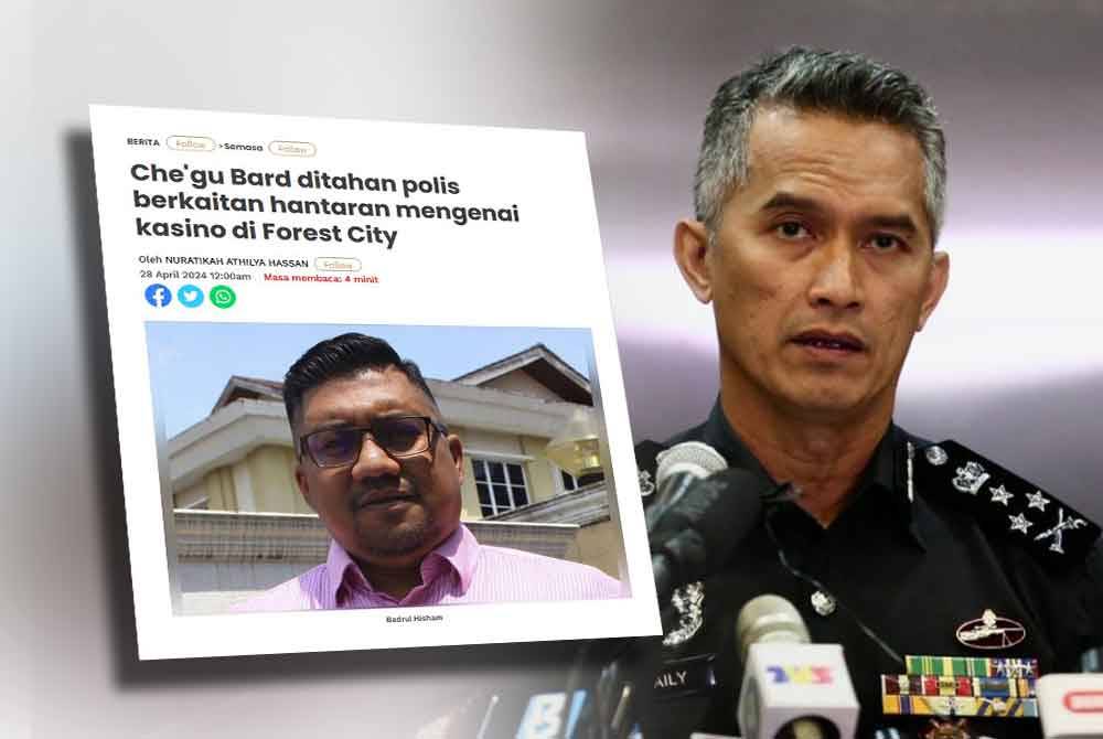 Laporan Sinar Harian (kiri) dan Mohd Shuhaily