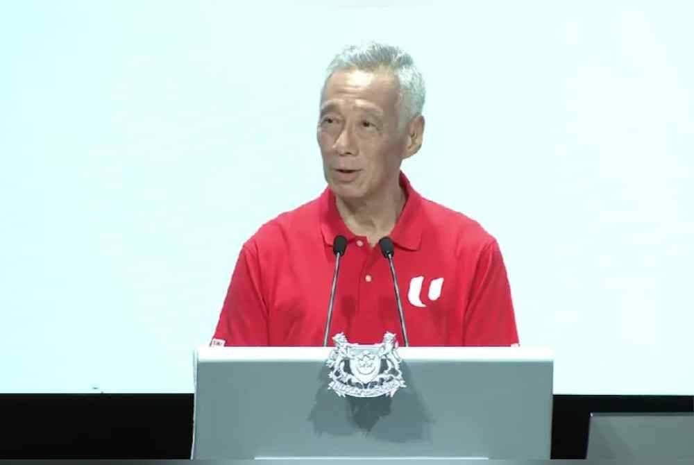 Hsien Loong berucap pada perhimpunan yang diadakan di Pusat Ekspo dan Konvensyen Marina Bay Sands, di sini, Rabu.