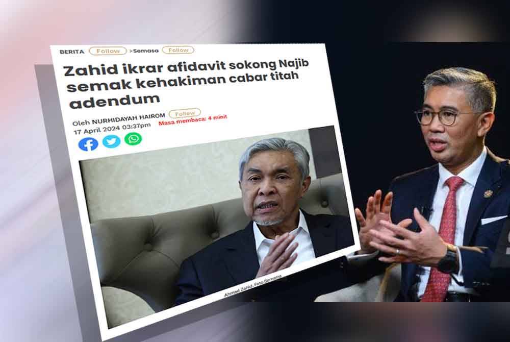 Laporan Sinar Harian pada April lalu. Tengku Zafrul (kanan).