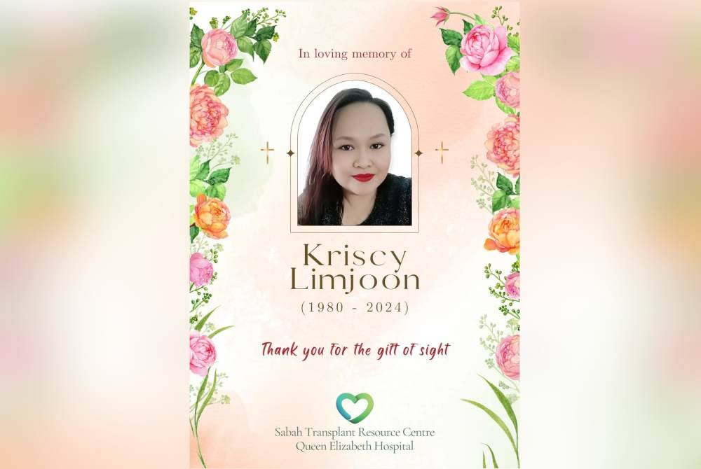 Mendiang yang juga bekas wartawan akhbar tempatan menjadi penderma organ pertama pada tahun ini di HQE Kota Kinabalu.