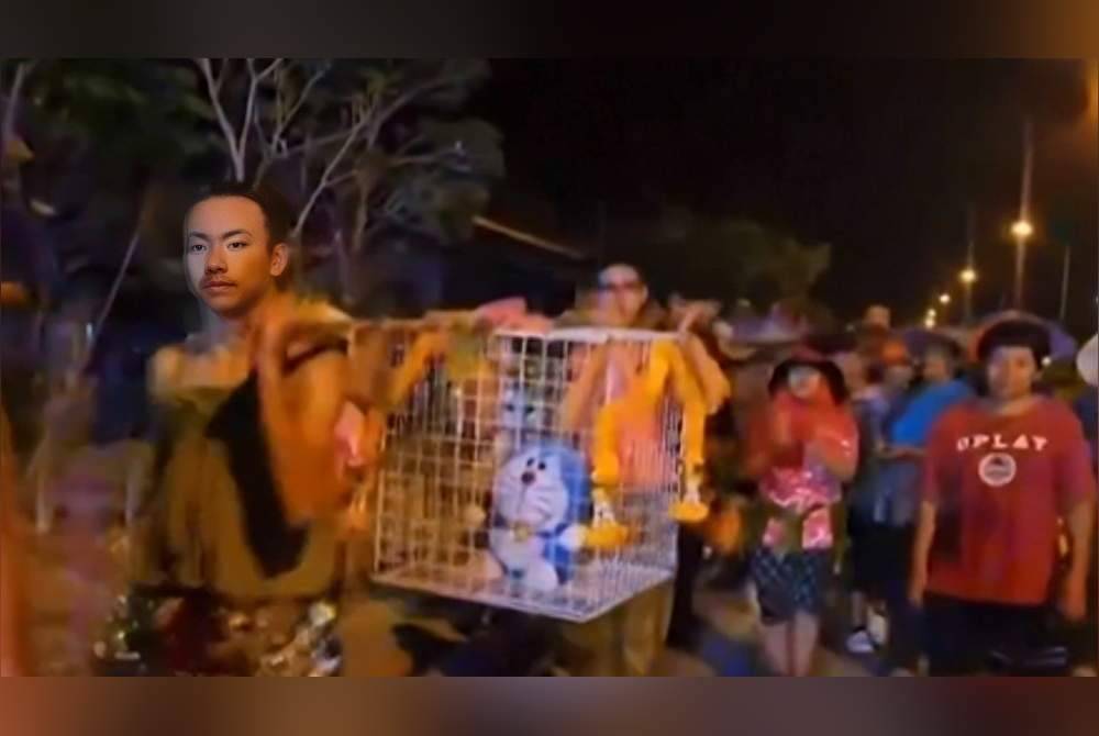 Upacara digelar 'Hae Nang Meaw' itu mendapat pelbagai reaksi pengguna media sosial. Foto Agensi