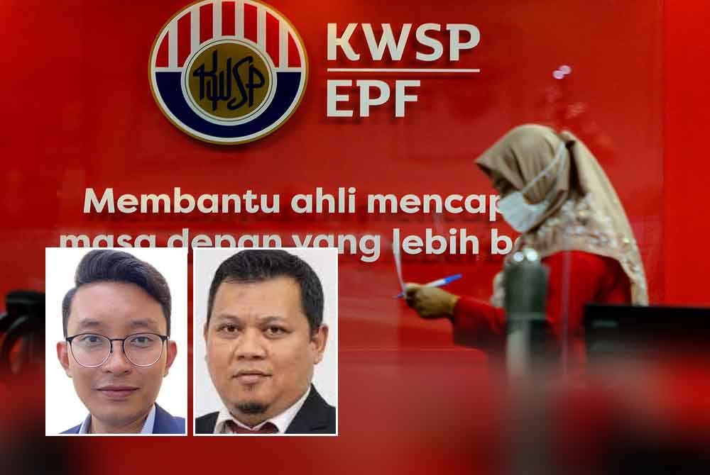 Pengeluaran yang kerap dari Akaun Fleksibel boleh menyebabkan pengurangan jumlah simpanan keseluruhan yang akan mempengaruhi pendapatan pencarum setelah bersara. Gambar dari kiri: Muhamad Zharif Luqman, Mohd Faisol