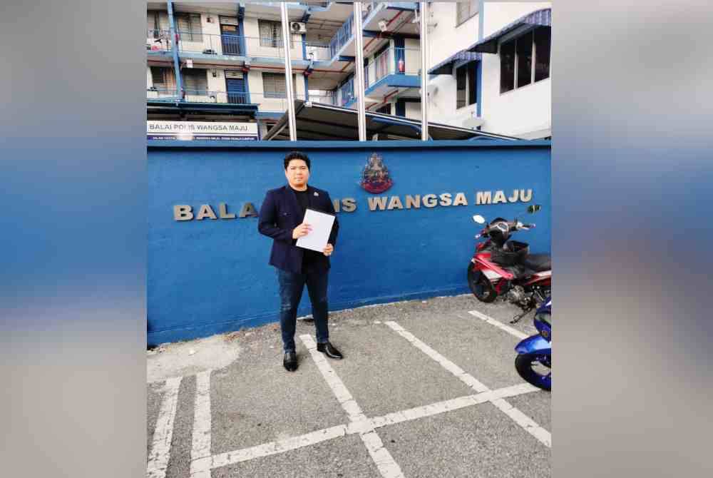 Muhammad Helmi membuat laporan polis di Balai Polis Wangsa Maju Khamis lalu.