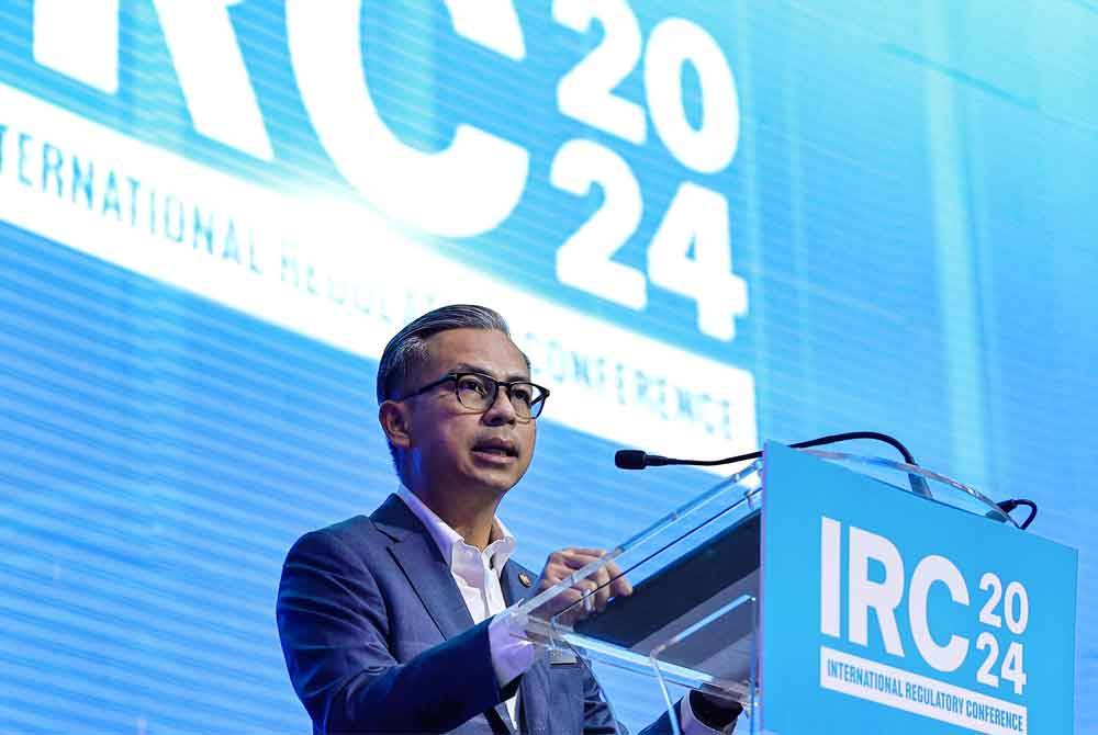 Fahmi ketika berucap pada perasmian IRC 2024 pada Isnin. Foto Bernama