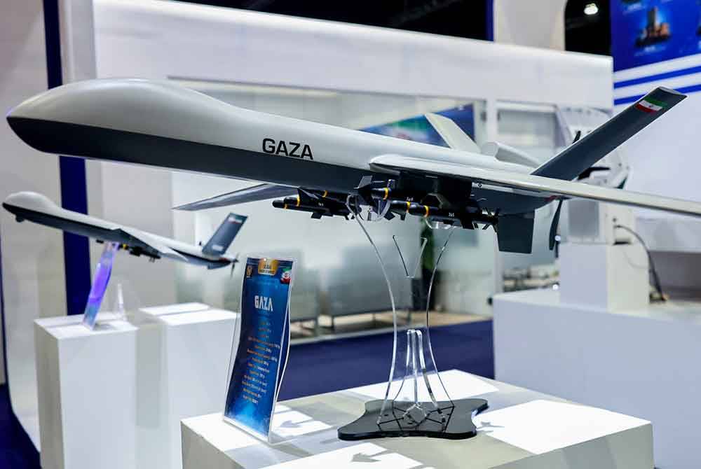 Shahed-149 atau dikenali sebagai GAZA. Foto Bernama