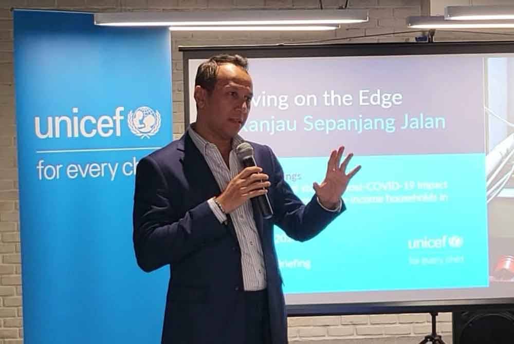 Muhammed ketika dalam program pelancaran Laporan Dapatan Utama Ranjau Sepanjang Jalan di UNICEF Malaysia, Wisma E&C, Bukit Damansara pada Rabu.