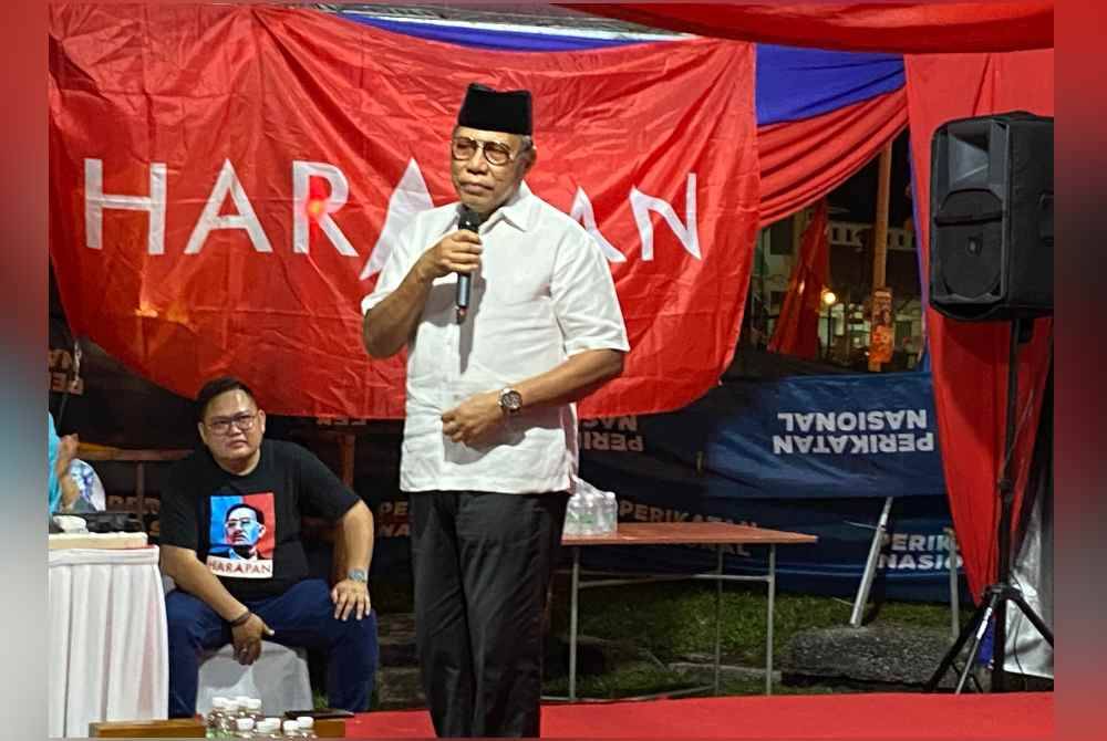 Abdul Rashid ketika muncul di pentas ceramah PH di Batang Kali pada malam Rabu.