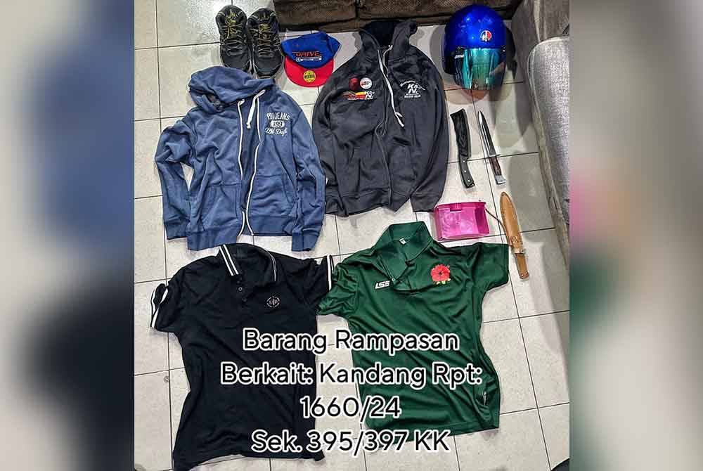 Antara barang rampasan yang terlibat dalam kegiatan samun itu.