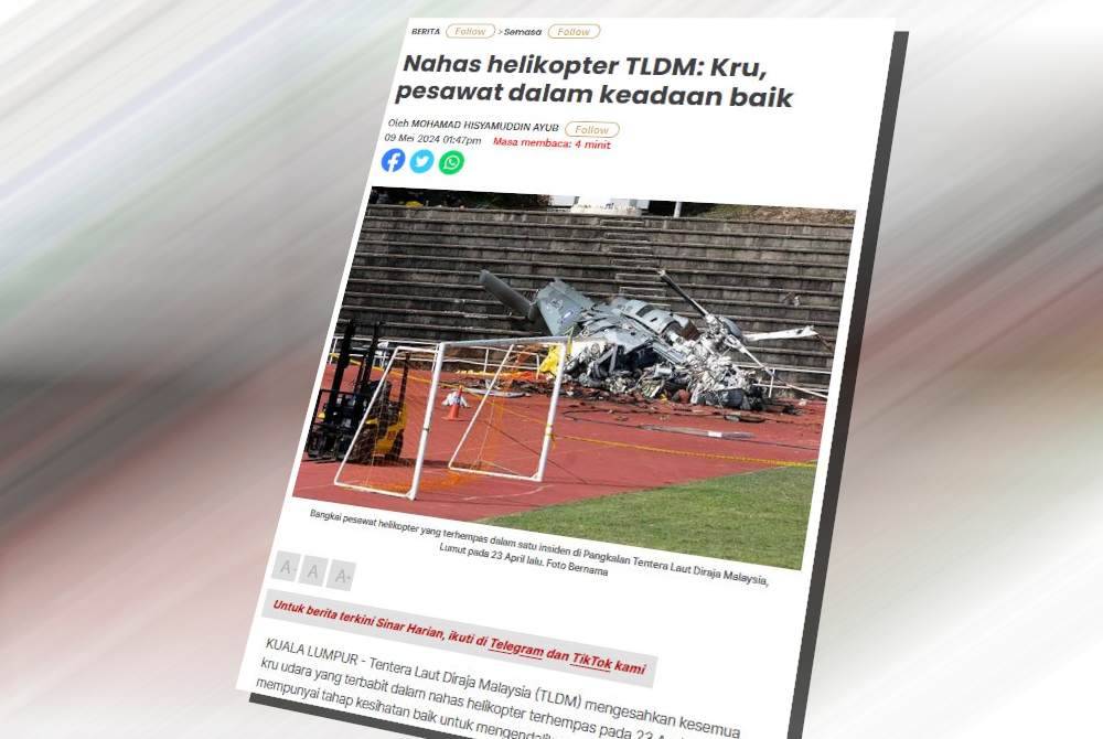 Laporan Sinar Harian pada Khamis.