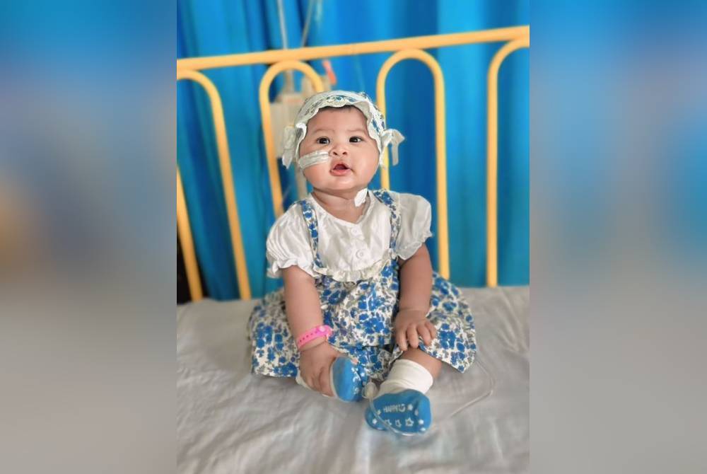 Nur Afeeya disahkan menghidap kanser leukemia berisiko tinggi semasa berusia empat bulan dan ketika ini menjalani rawatan kemoterapi kitaran ketiga.