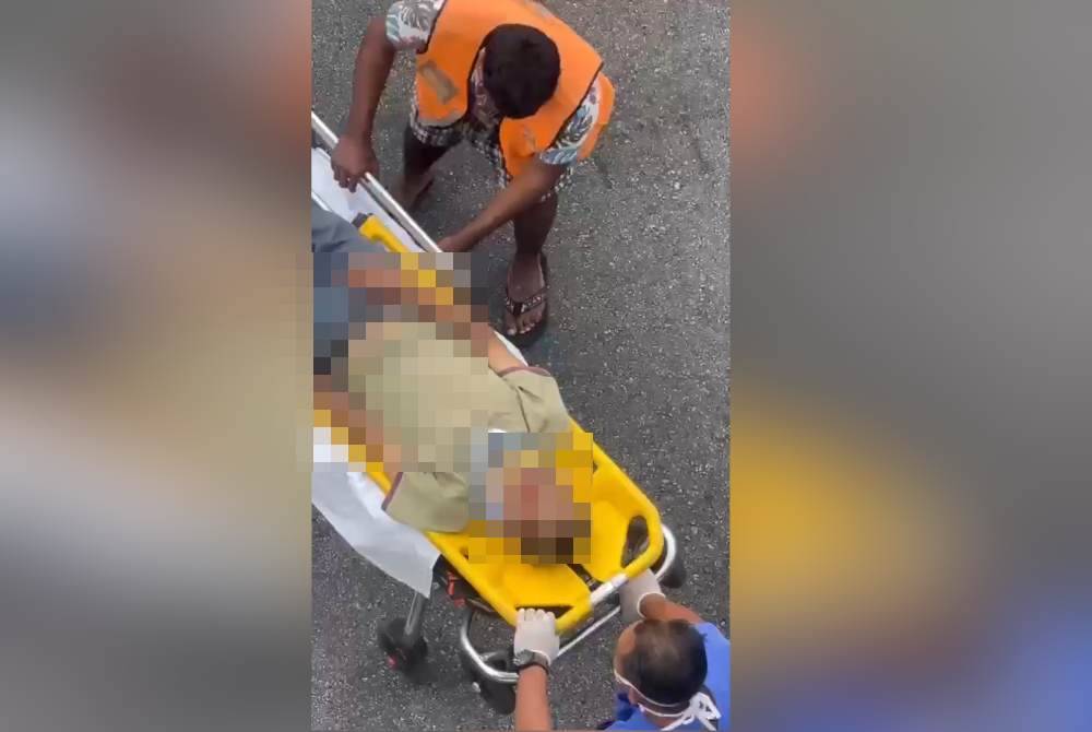 Mangsa yang cedera dibahagian muka dan badan dikejarkan ke Hospital Seberang Jaya.