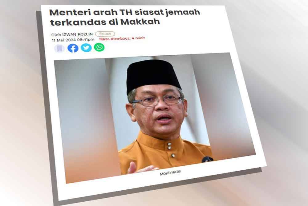 Laporan Sinar Harian pada 11 Mei lalu.