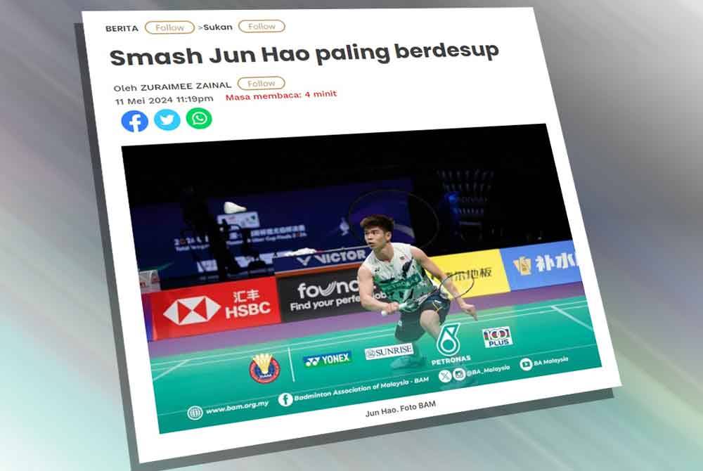 Laporan Sukan Sinar sebelum ini.