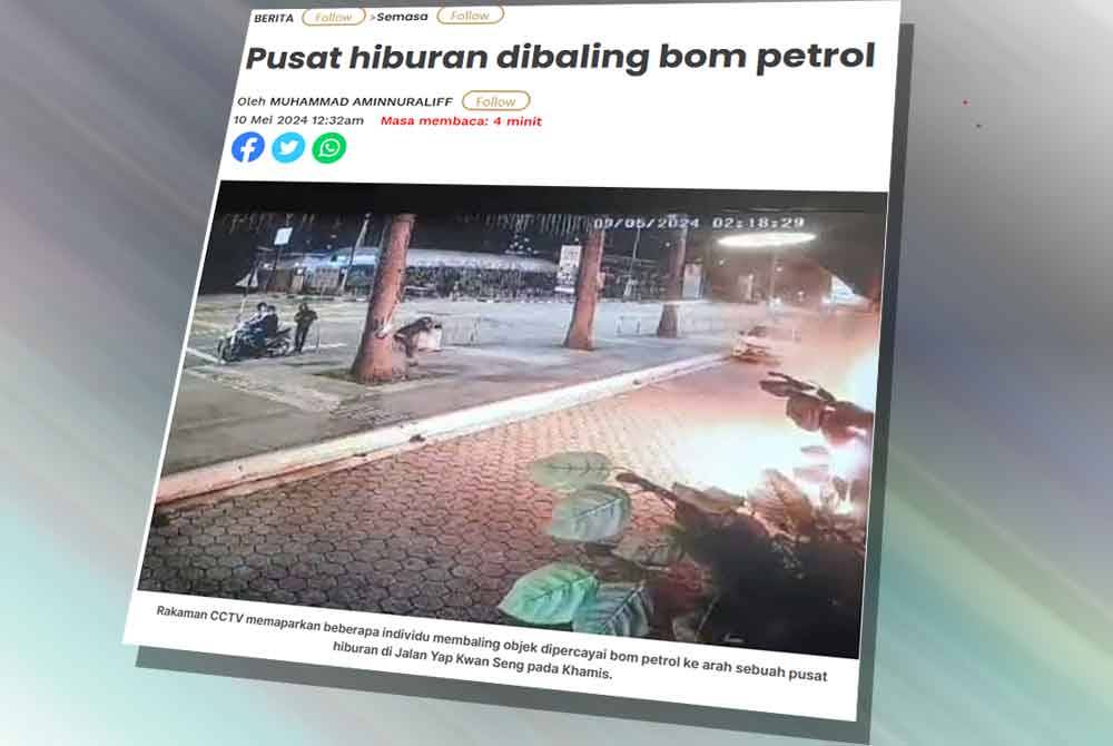 Laporan Sinar Harian pada Jumaat.