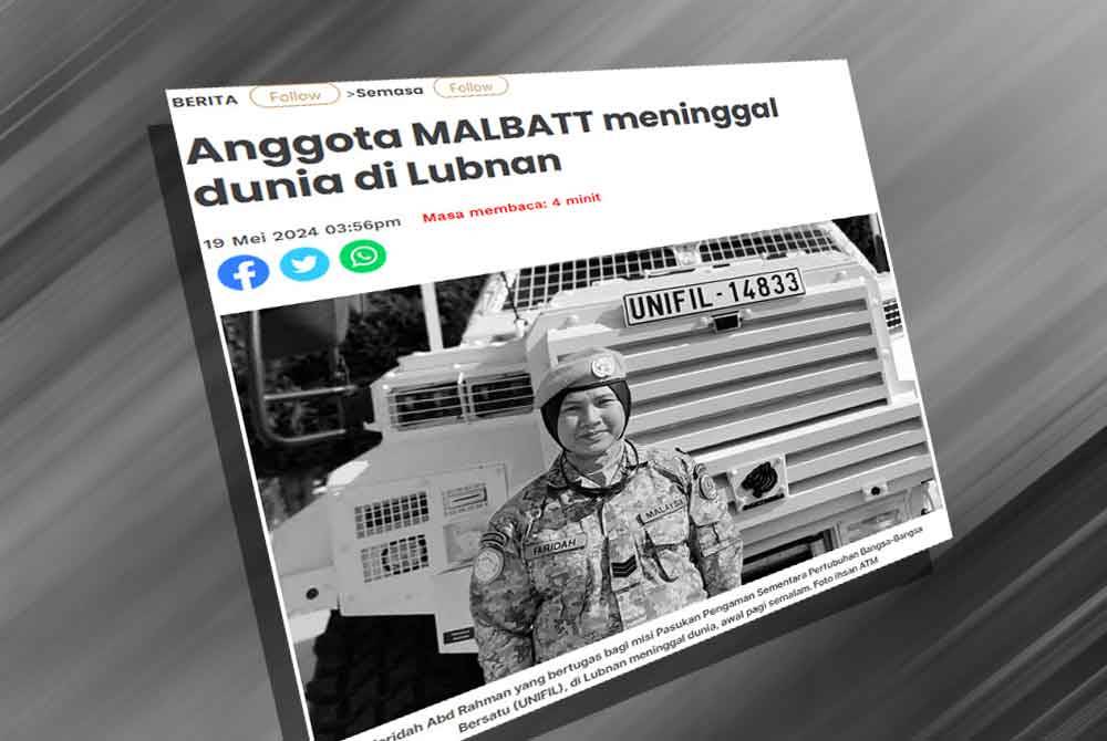 Laporan Sinar Harian pada Ahad.