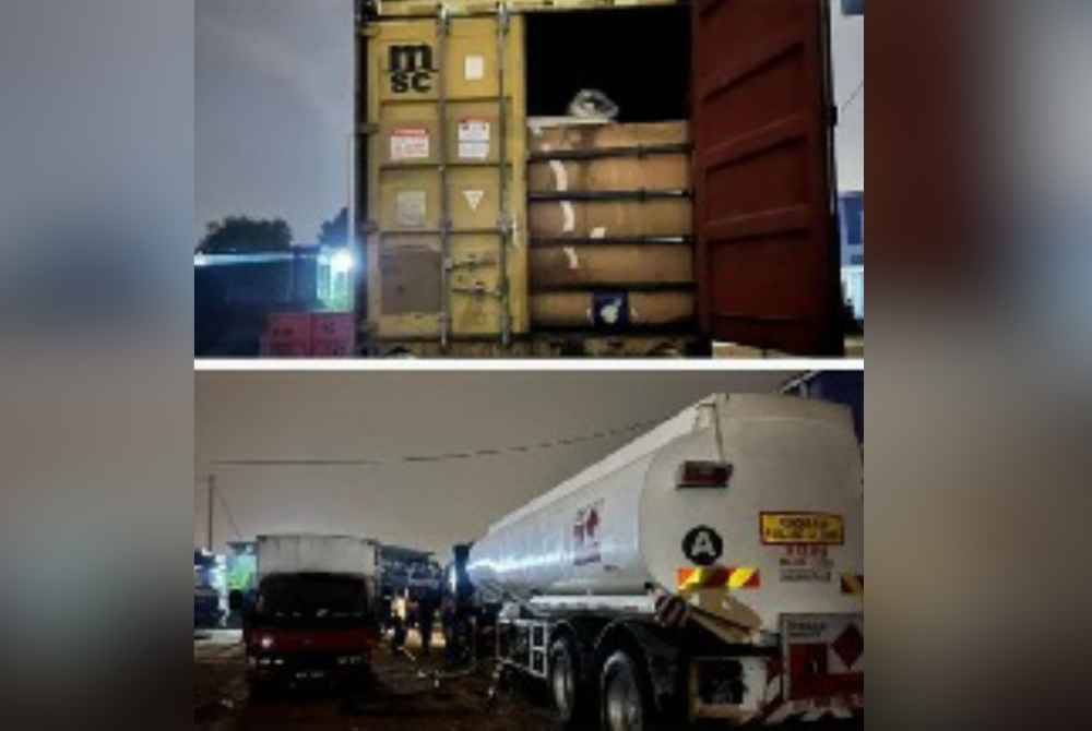 Beberapa buah lori turut dirampas dalam operasi khas.