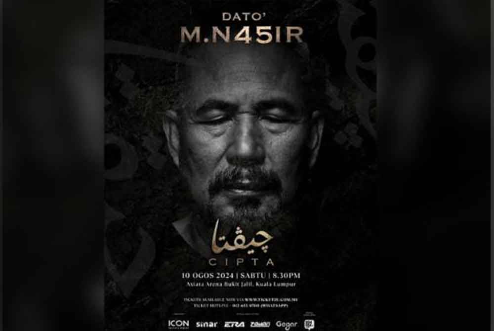 Datuk M Nasir akan tampil dengan Konsert Dato' M.N45ir Cipta yang dijadualkan berlangsung di Axiata Arena, Bukit Jalil, pada 10 Ogos depan.
