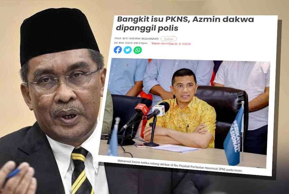 Takiyuddin. Tangkap layar artikel berkaitan makluman Azmin berkenaan tindakan yang dikenakan terhadapnya berkait isu PKNS pada Selasa.